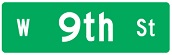 9th Street BMX Street Sign logo