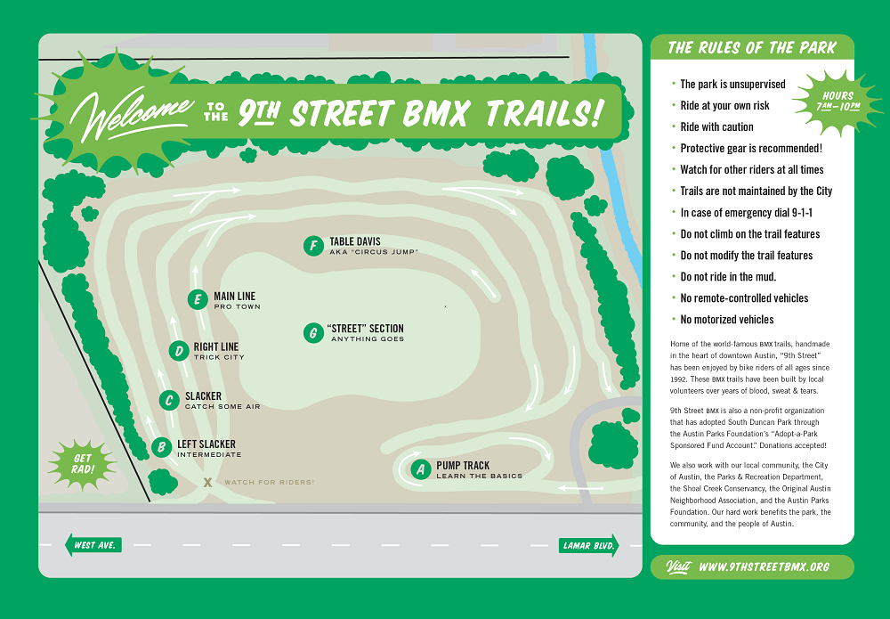 9th street bmx trail map